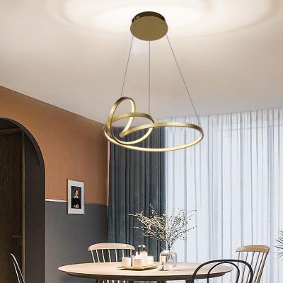 China Good Quality Contemporary Indoor Modern Decorative PC Aluminum Circle Led Chandeliers Pendant Light for sale