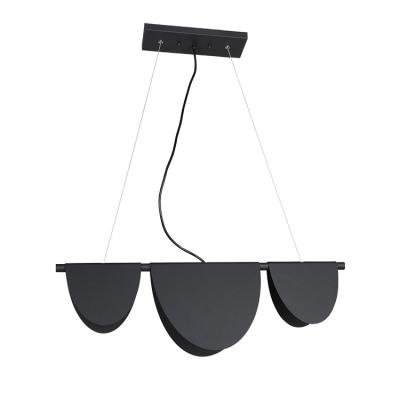 China Northern Europe Decoration Lighting Simple Design Black Sand Iron Lamp Body Kitchen Living Room Hanging Pendant Light for sale