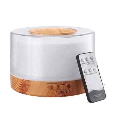 China Hot 2019 Hotel Products Wireless Wood Grain 700ml Portable Ultrasonic Aromatherapy Essential Oil Air Humidifier Led Aroma Diffuser for sale