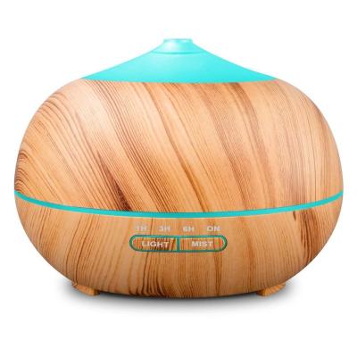 China 2019 Wood Grain Outdoor Warm Grain Portable Ultrasonic Led Aromatherapy Essential Oil Air Humidifier Aroma Diffuser for sale