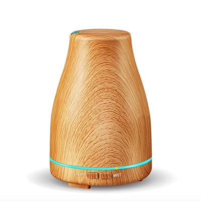 China 2019 Car Wood Grain Car Styling Portable Ultrasonic Led Aromatherapy Essential Oil Air Humidifier Aroma Diffuser 100ml for sale