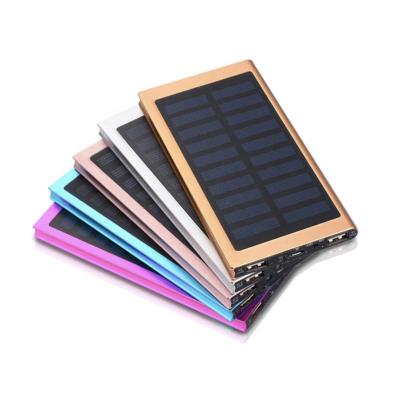 China Solar Panel Charging 10000 Mah Solar Powered Energy Panel Portable Mobile Phone Power Battery Bank 10000mah Waterproof With Flash Light for sale