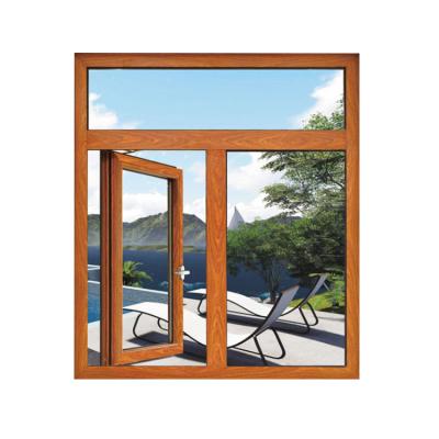 China Folding Glazed Casement Double Window Screen Factory Price Aluminum Frame Aluminum Casement Window for sale