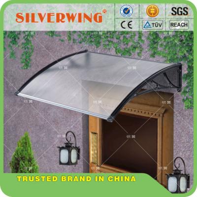 China Polycarbonate Sheet / Aluminum Composite Panel DIY Polycarbonate Door Canopy With Plastic Bracket Support for sale