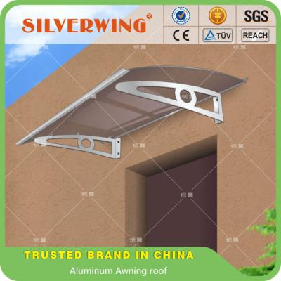 China EURO Rain Cover Front Door Aluminum Awning Clear Canopy Roof Item Imporved Polycarbonate Design No YY100140K for sale