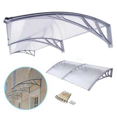 China Impact Resistant Manual Window Awning Polycarbonate Material Tent Frames For Plastic Tarp Tent Or Shop Front Awning for sale