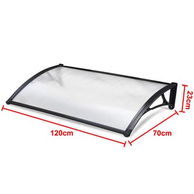 China Impact Resistant Construction Plastic Bracket Polycarbonate Entrance Canopy For Front Entrance Or Window for sale