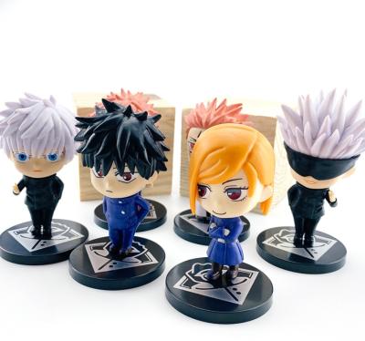 China Toy Famous Japanese Cartoon Toy Jujutsu Kaisen Cartoon Small Cute Figure 6pcs/set Boy Version Yuji Itadori PVC Model Figure for sale