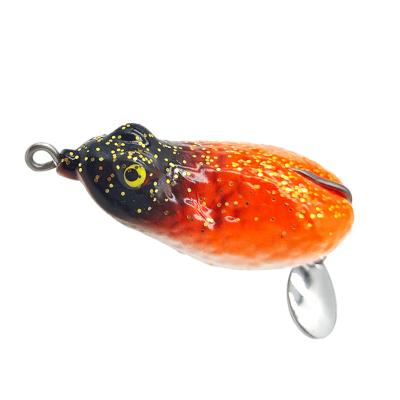 China New PVC Frog Lures 20g 75mm Double Silicone Hooks Frog Fishing Lures for sale