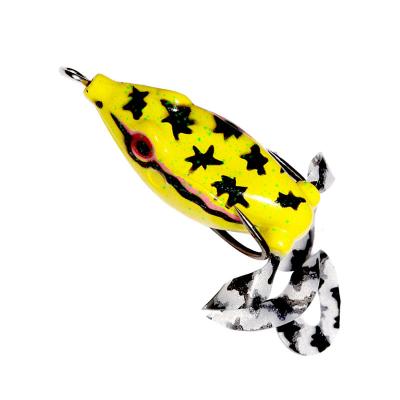 China PVC Wholesales Soft Frog Lure 10g 55mm Topwater Artificial Plastic Soft Frog Lure Baits for sale