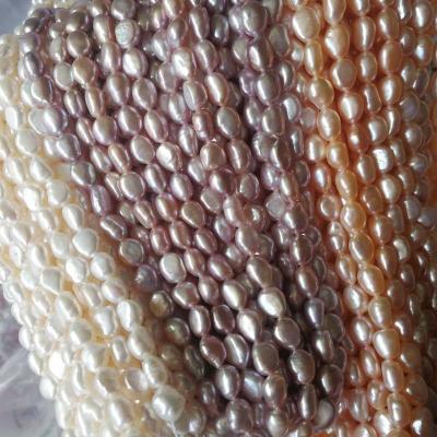 China Jewelry Making Baroque Loose Wholesale Freshwater Pearl In Strand for sale