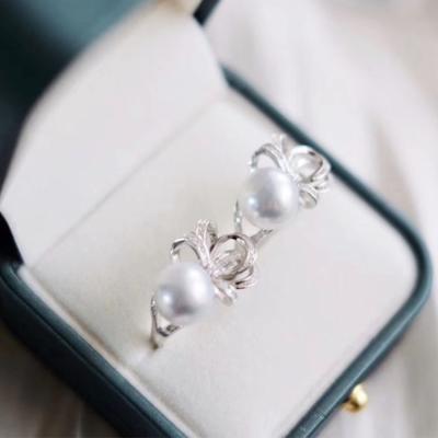 China Fashionable Wholesale Freshwater Pearl Ring Designs For Women /Girls, New Design Baroque Pearl Ring for sale