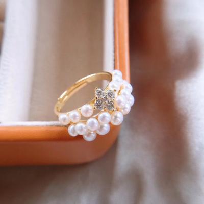 China RINNTIN FASHION Women Jewelry Wholesale China 925 Sterling Silver Pearl Ring Jewelry for sale