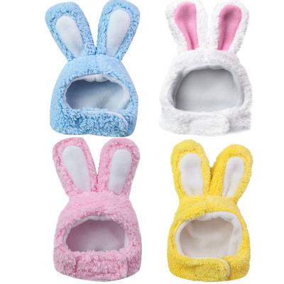 China Sustainable Wholesale MOQ Christmas Multiple Stocking Colors Rabbit Ear Shape Pet Cat Dog Cute Soft Hat for sale