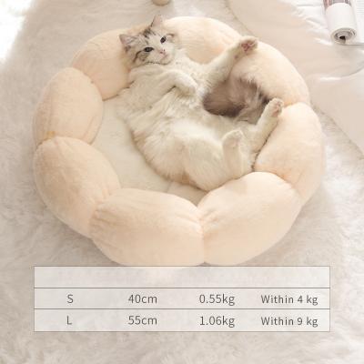 China Cute and Comfortable Breathable Flower Small Cat Bed Pet Bed Machine Washable with Waterproof Bottom for Cats, Kittens, Puppy and Small Dog for sale