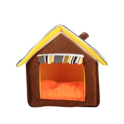 China Multiple Color Sustainable Cute Cat Dog Nest Pet Bed Indoor Breathable House for sale