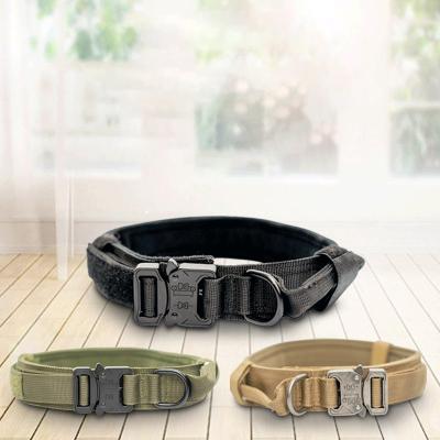 China Thoughtful Custom Tactical Military Adjustable Nylon Pet Accessories Dog Collar for sale