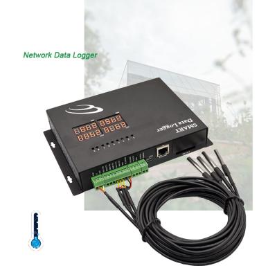 China Industrial Temperature Measuring Use Four Digital Multi Temperatures Pulse Counter Ethernet Software Data Logger for sale