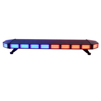 China PC+New Aluminum Alloy Slim High Light Double Led Red Blue Light Bar For Police Vehicle Ambulance for sale