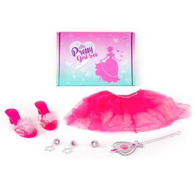 China ABS Children Pretend Play Fashion Princess Jewelry Skirt Dress Games Girls Toys Beauty Set for sale