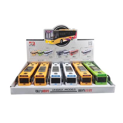 China Toy New Design 3 Colors Diecast Mixed Bus Toys 1 32scale Diecast Bus Model For Boy Toy for sale