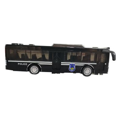 China Toy Low Price Diecast Vehicles Plastic Diecast Toy Cars Children Bus Model Bus Police Fire Rescue Toy for sale