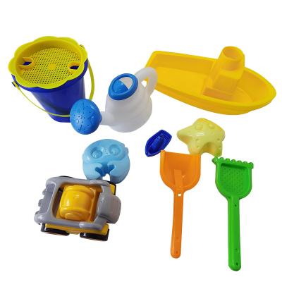 China Increase Self-confidence Kids Summer Plastic Recycled Sand Bucket Beach Toys With A Shovel Sandbeach Toy for sale