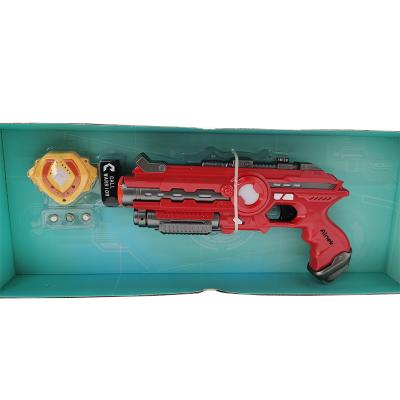 China Toy Popular Shooting Game New Design Electronic Infrared Feeling Electric Laser Game Gun Toys With Sound And Light for sale