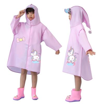 China 2022 Fashion Cartoon Fashion Factory Lightweight Hot Selling Raincoat Kids Cheap Poncho For Outdoor Travel EVA Customized Logo for sale