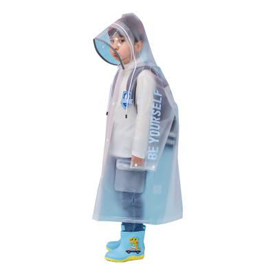 China Lightweight healthy environmental new style waterproof transparent raincoat for kids factory supply healthy portable environmental reusable poncho for school for sale