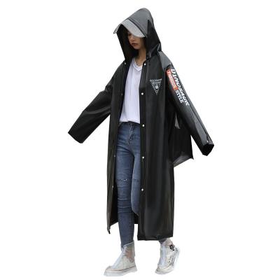 China New Style Fashion Lightweight Factory Supply EVA Big Brim Adult Waterproof Raincoats For Women Multifunctional Long Jacket Customized for sale