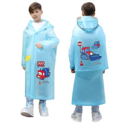 China 2022 factory healthy portable custom logo cartoon raincoat light weight hot selling reusable kids raincoat for sale