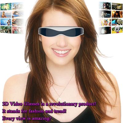 China A8 Processor 1GB Memory 8GB NAND Flash  card 98 inches Virtual Screen Full HD 1080p 3D Video Glasses for sale