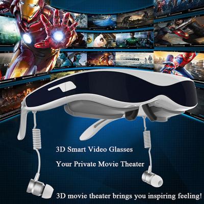 China A8 Processor 1GB Memory 8GB NAND Flash 32 GB TF Card 98 inches Virtual Screen Full HD 1080p 3D Video Glasses for sale