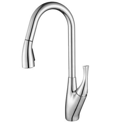 China Cheap Modern Pull Down Sprayer Kitchen Faucets Cheap Deck Mounted Kitchen Sink Faucet for sale