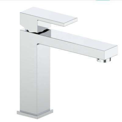 China Wholesale Bathroom Basin Faucet Copper Basin Faucet Modern Square Hot And Cold Square Faucet for sale