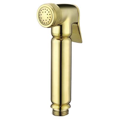 China Wholesale Brass Hand Held Bidet Bidet Gold Free Shattaf for sale