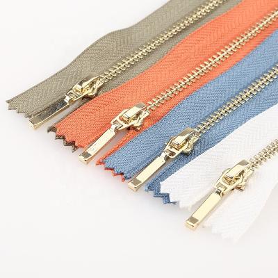 China Sustainable Factory wholesale customized metal zipper metal zipper for jeans zippers for bags for sale