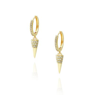 China TRENDY Fashion Jewelry Brass Gold Plated Korean Circle Earrings Party Tip Earrings Bridal Earrings for sale