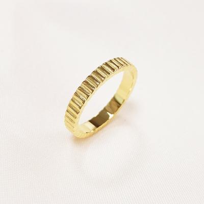 China New Arrivals FASHIONABLE High End Tarnish Free PVD 18K Gold Plated Band Rings Stainless Steel Rings For Women for sale