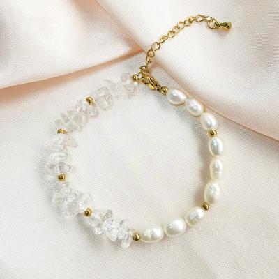 China FASHIONABLE New Arrival IVIAPRO Hand Made Pearl and Crystal Bracelets For Women Jewelry for sale