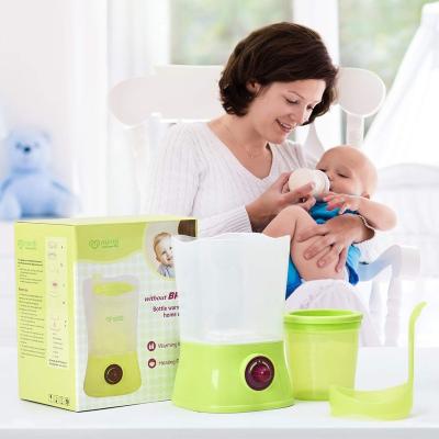 China Hot Selling PP Safety Color Milk Optional Electric Battery Herbal Preparation Portable Bottle Warmer With Color Box for sale