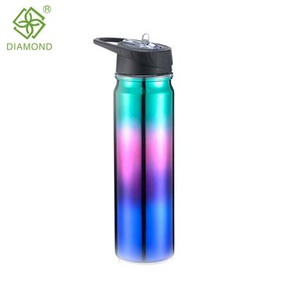 China Manufacturer Supply Bpa Free Reusable Plastic Sports Drinks Double Wall Customized Viable Wholesale Glitter Water Bottle for sale