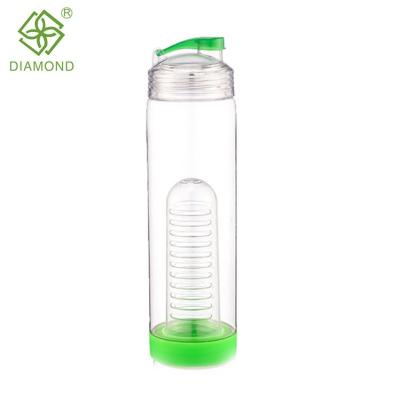 China 650ml Tritan Lemon Squeezer Fruit Infuser Viable Plastic Water Bottle for sale