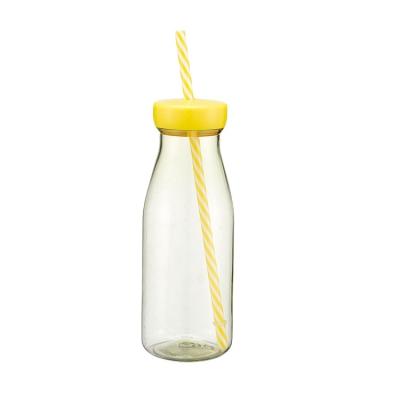 China BPA Free Sustainable 500ml Clear Plastic Milk Carton Shaped Water Bottle for sale