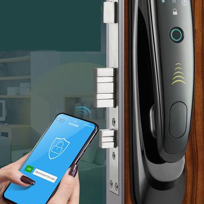 China Smart Lock Visual Doorbell with Fingerprint, Face Swiping, Card Key, Mobile Phone MJ-98 Remote Unlocking for sale