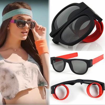 China Hot Selling Sports Sunglasses Sports Sunglasses Fashion Men Women Folding Polarized Sun Glasses UV400 Sports Sun Glass Slap Foldable Sunglasses for sale