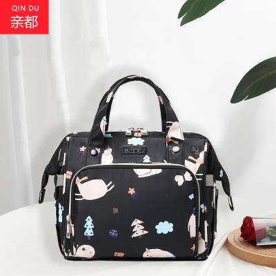 China Polyester Children's Mom Bag Messenger Shoulder Handbag Mother and Baby Fashion PU Mom Bag Backpack Traveling Girl for sale