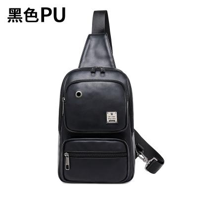 China Multi-Function Oxford Cloth Men's Messenger Bag PU Oxford Cloth Men's Chest Bag Korean Version for sale