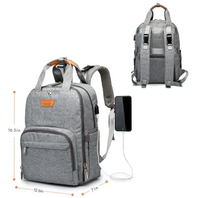 China With USB Portable Multifunctional Travel Diaper Bag Mummy Bag Waterproof Backpack With USB Charging Port for sale